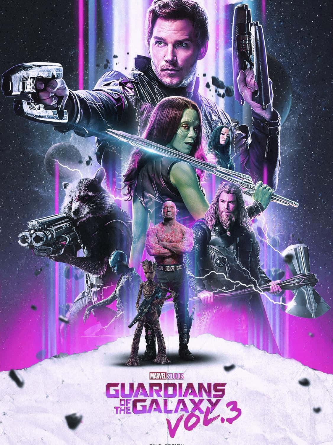 Guardiansofthe Galaxy Vol3 Poster Wallpaper