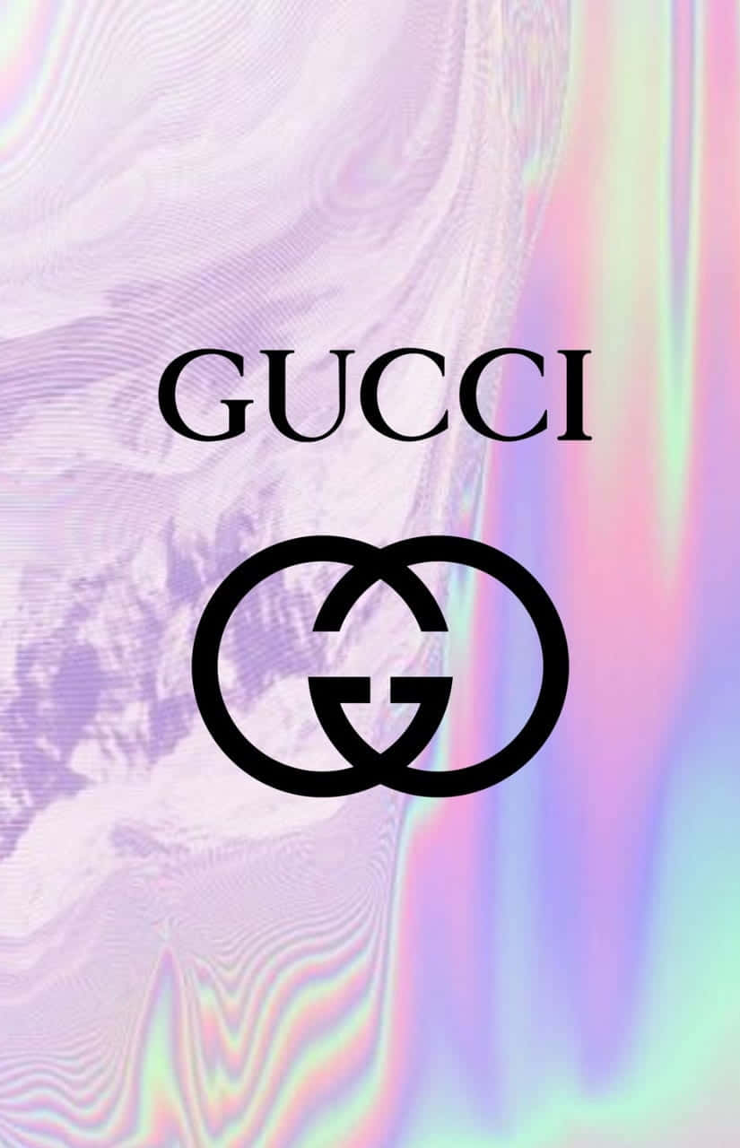 Gucci Logoon Iridescent Background Wallpaper