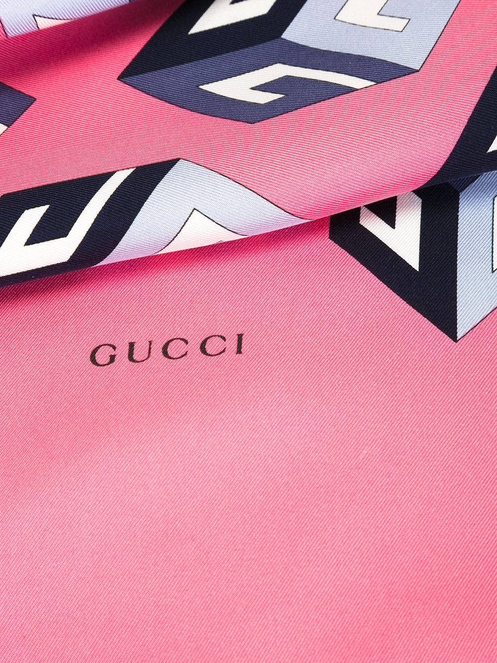 Gucci Pinkand Navy Geometric Scarf Wallpaper