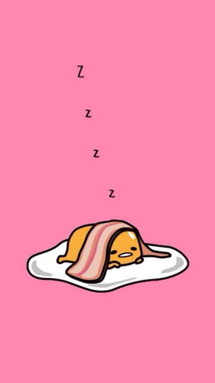 Gudetama Pink Background Wallpaper