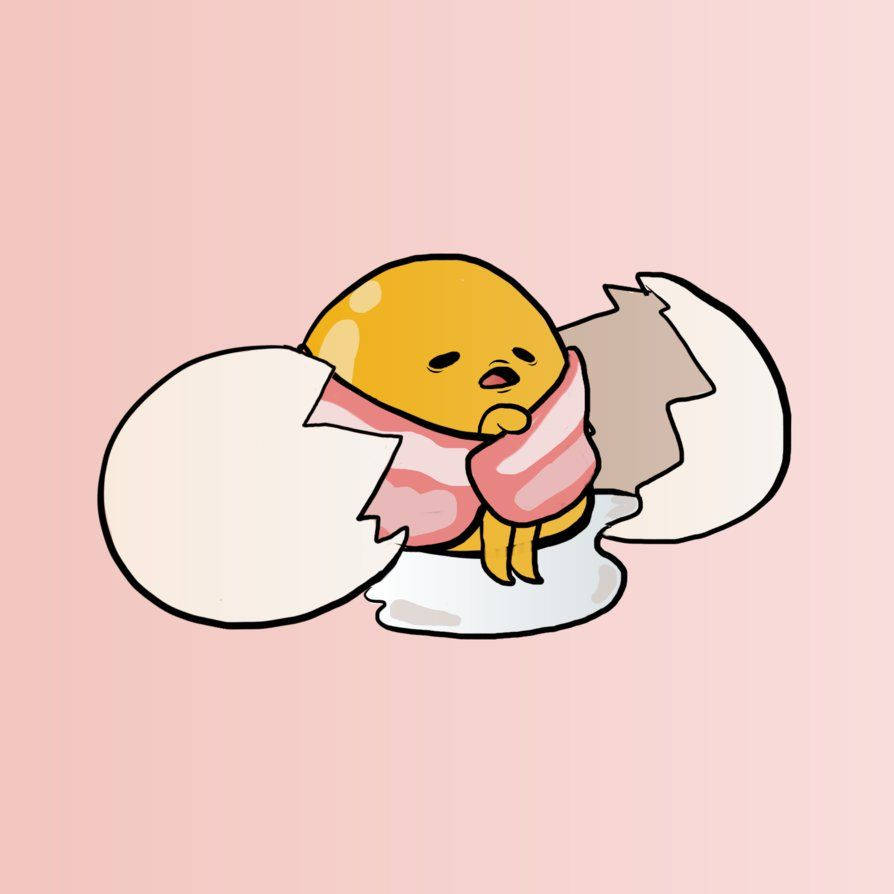 Gudetama Snugly Bacon Wallpaper