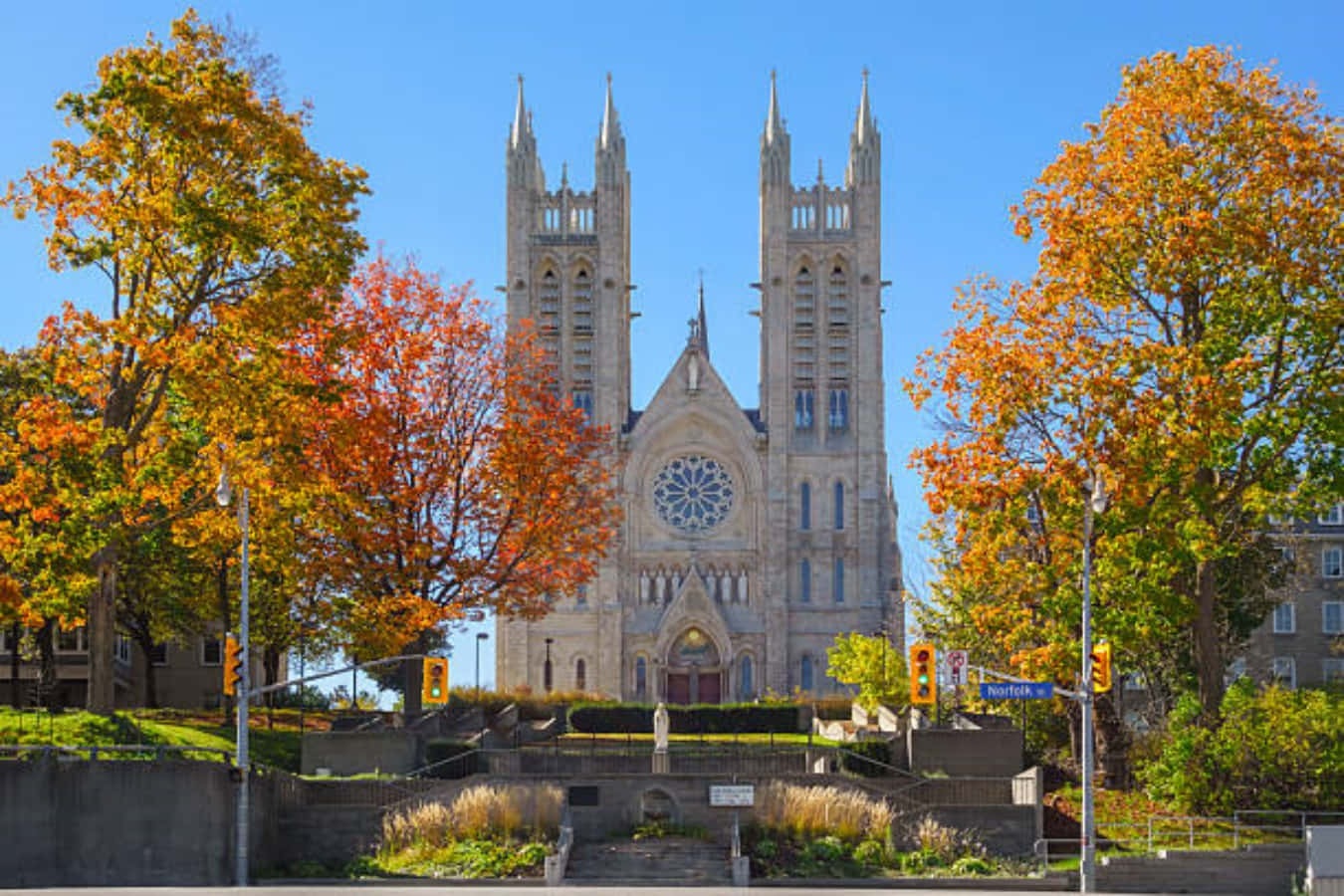 Guelph Church Autumn Season Wallpaper