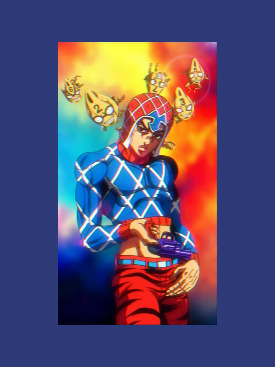 Guido Mista In Full Battle Mode Amidst An Intense Encounter Wallpaper