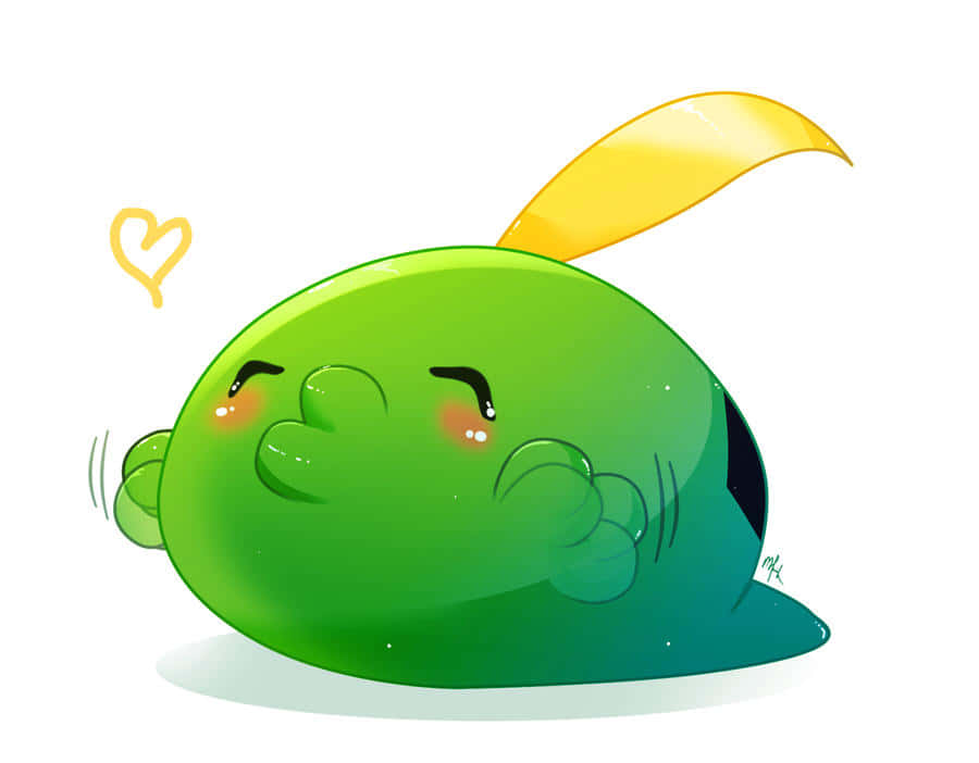 Gulpin Blowing A Heart Bubble Wallpaper