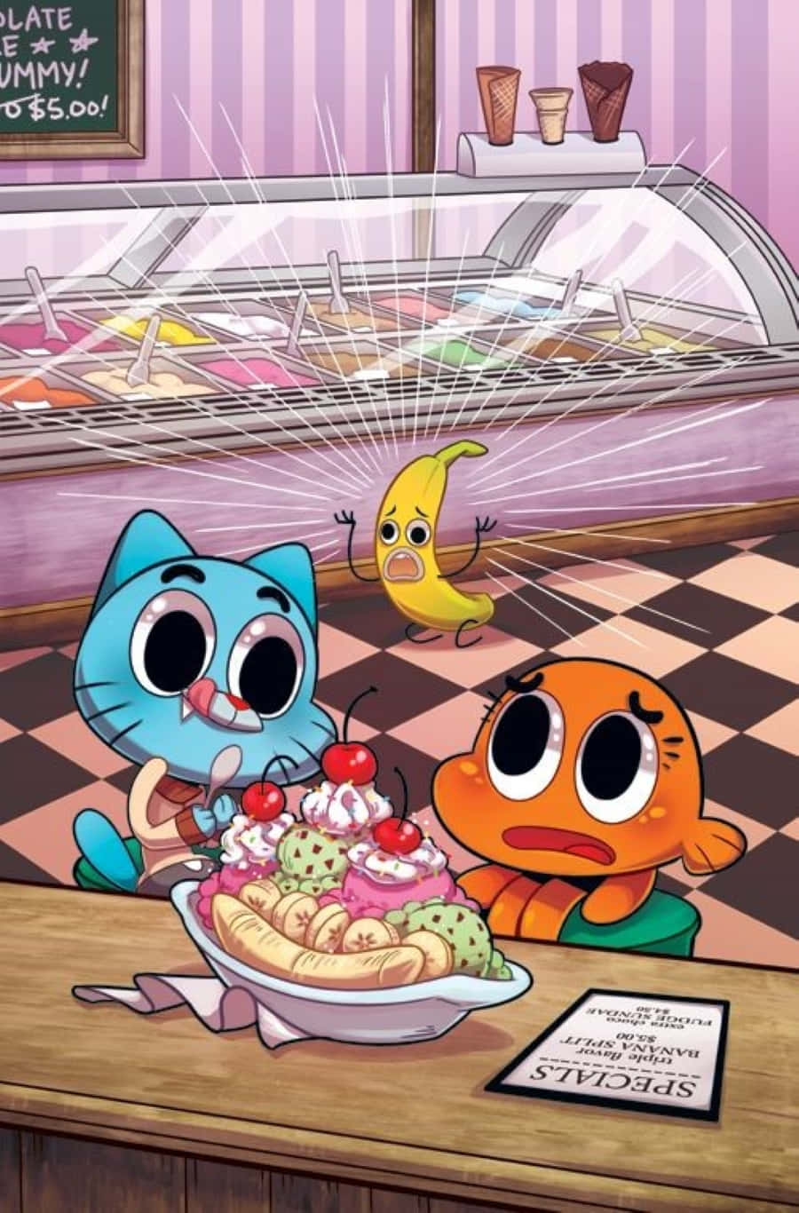 Gumball And Darwin's Playful Adventure Wallpaper