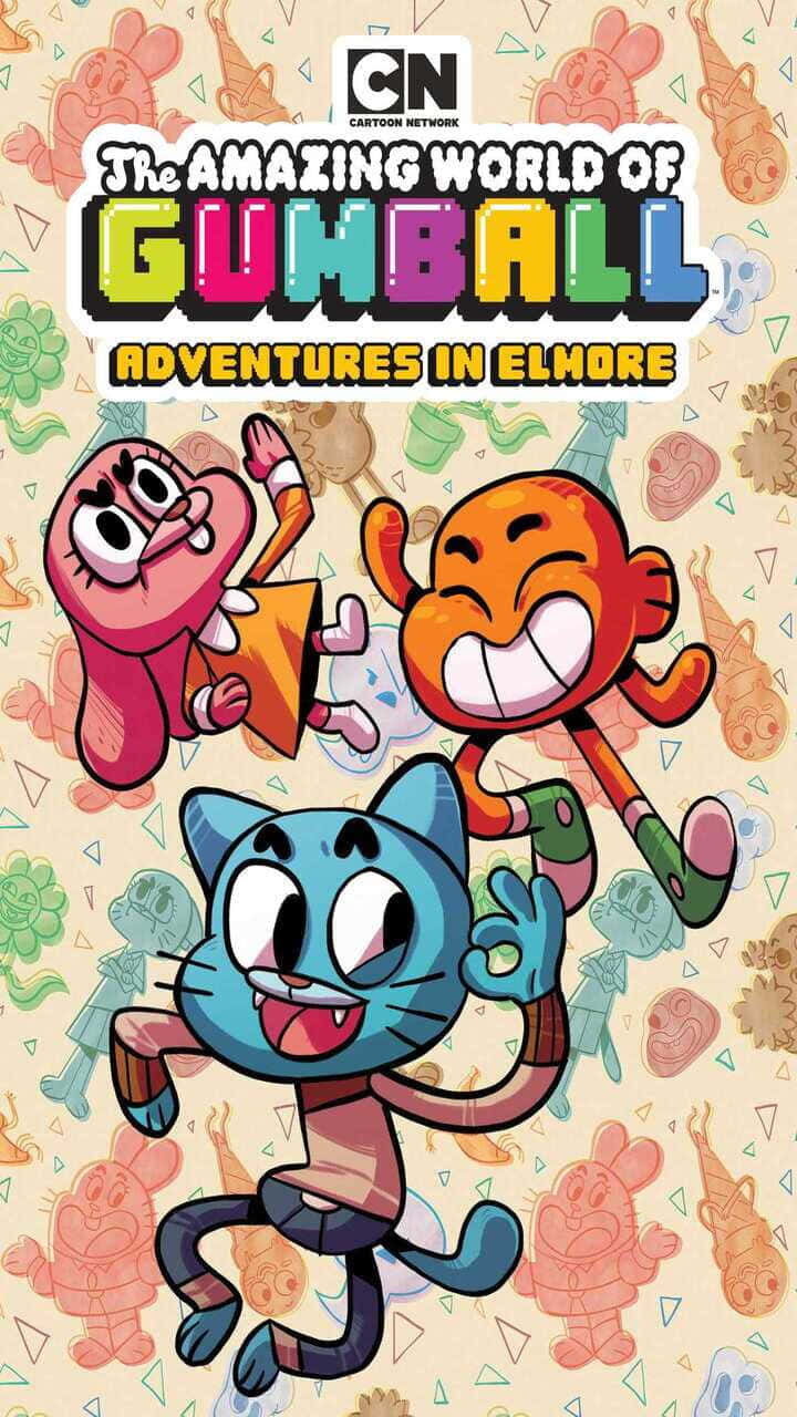 Gumball And Darwin's Playful Adventure Wallpaper