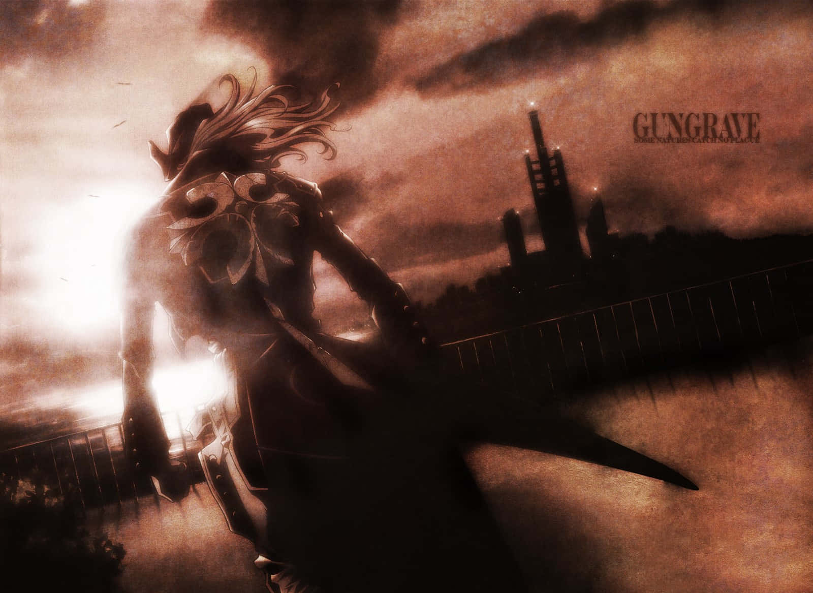 Gungrave Character Grave Taking His Revenge Wallpaper