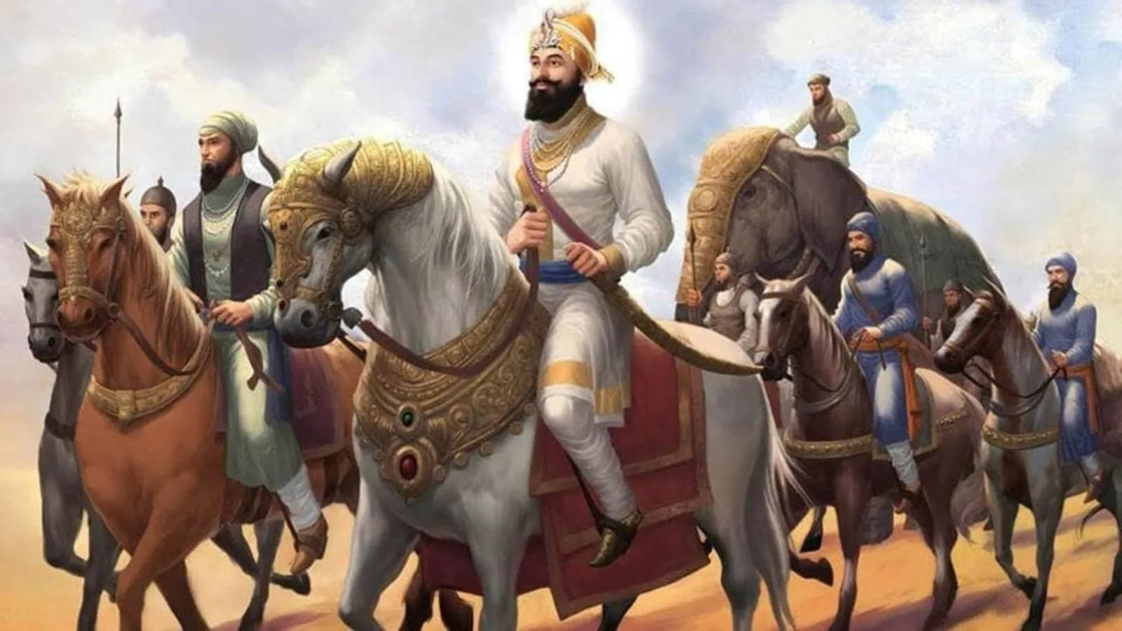 Guru Gobind Singh Ji With Army Wallpaper