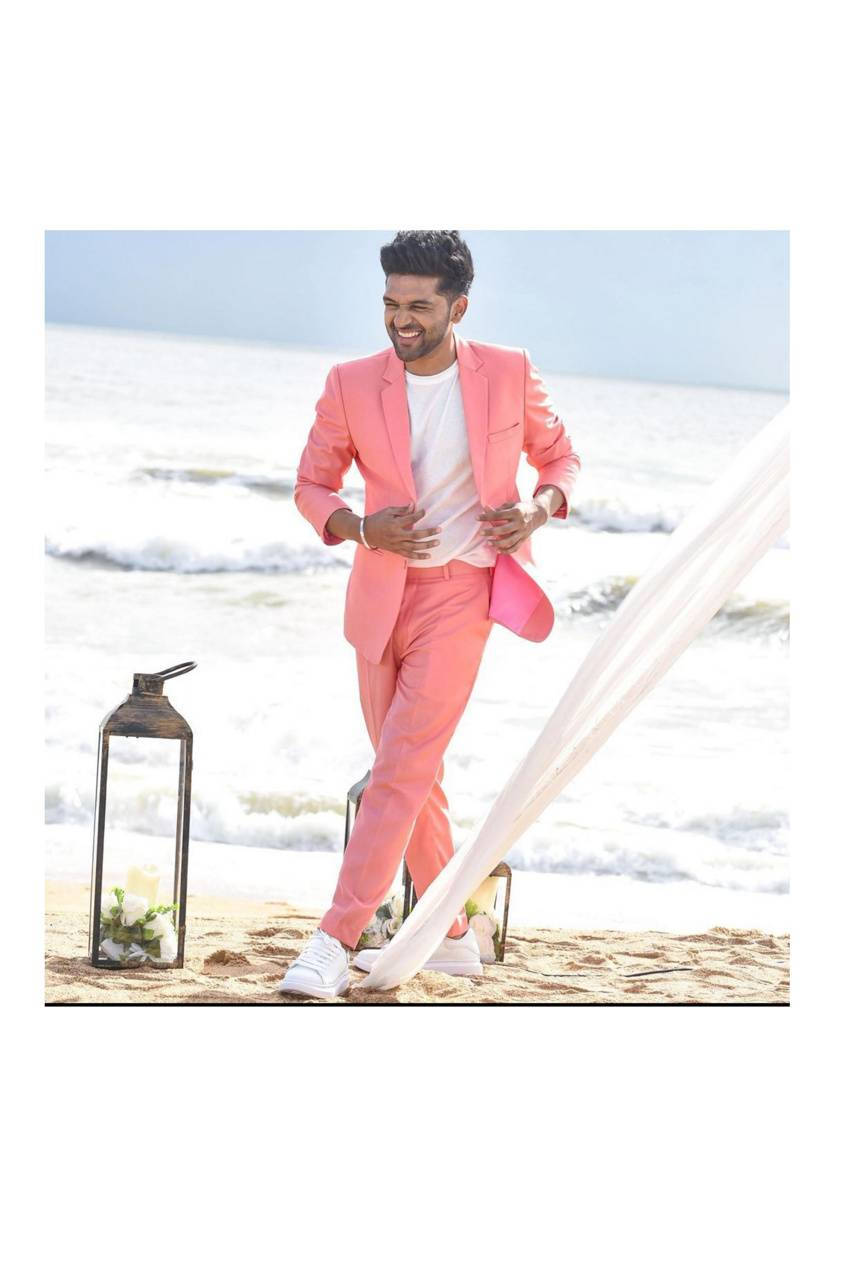 Guru Randhawa Pink Suit Wallpaper