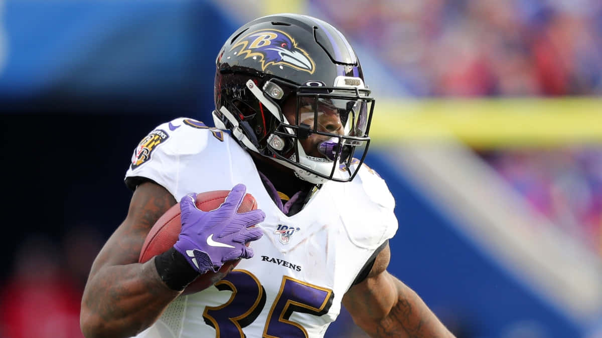 Gus Edwards Baltimore Ravens Running Back Wallpaper