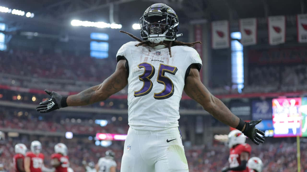 Gus Edwards Ravens Game Celebration Wallpaper