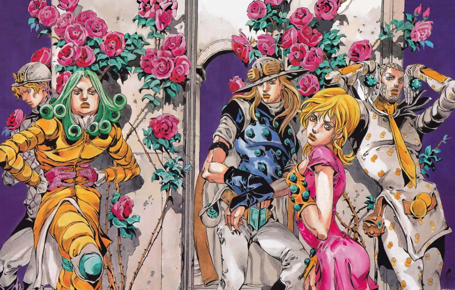 Gyro Zeppeli And Johnny Joestar Galloping In Jojo Steel Ball Run Wallpaper