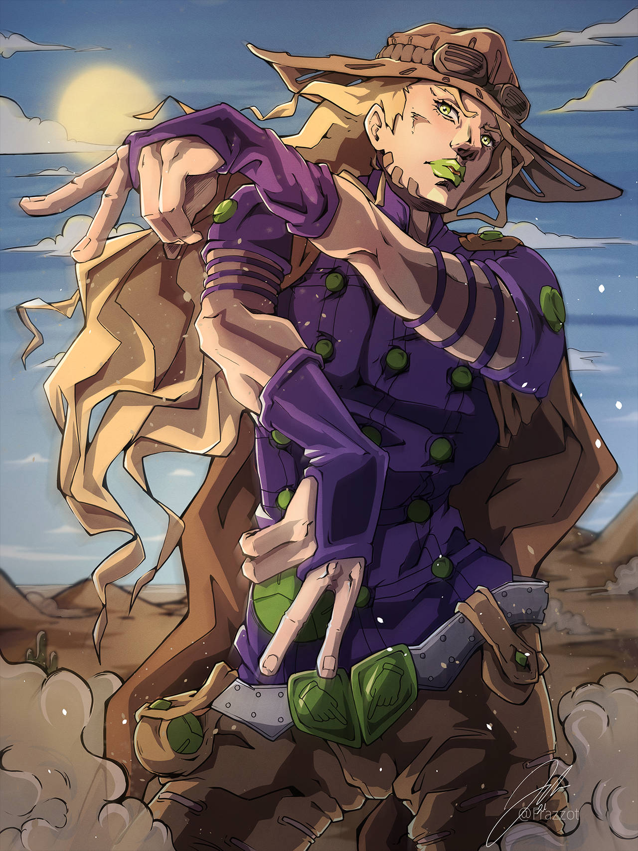 Gyro Zeppeli Anime Character Wallpaper