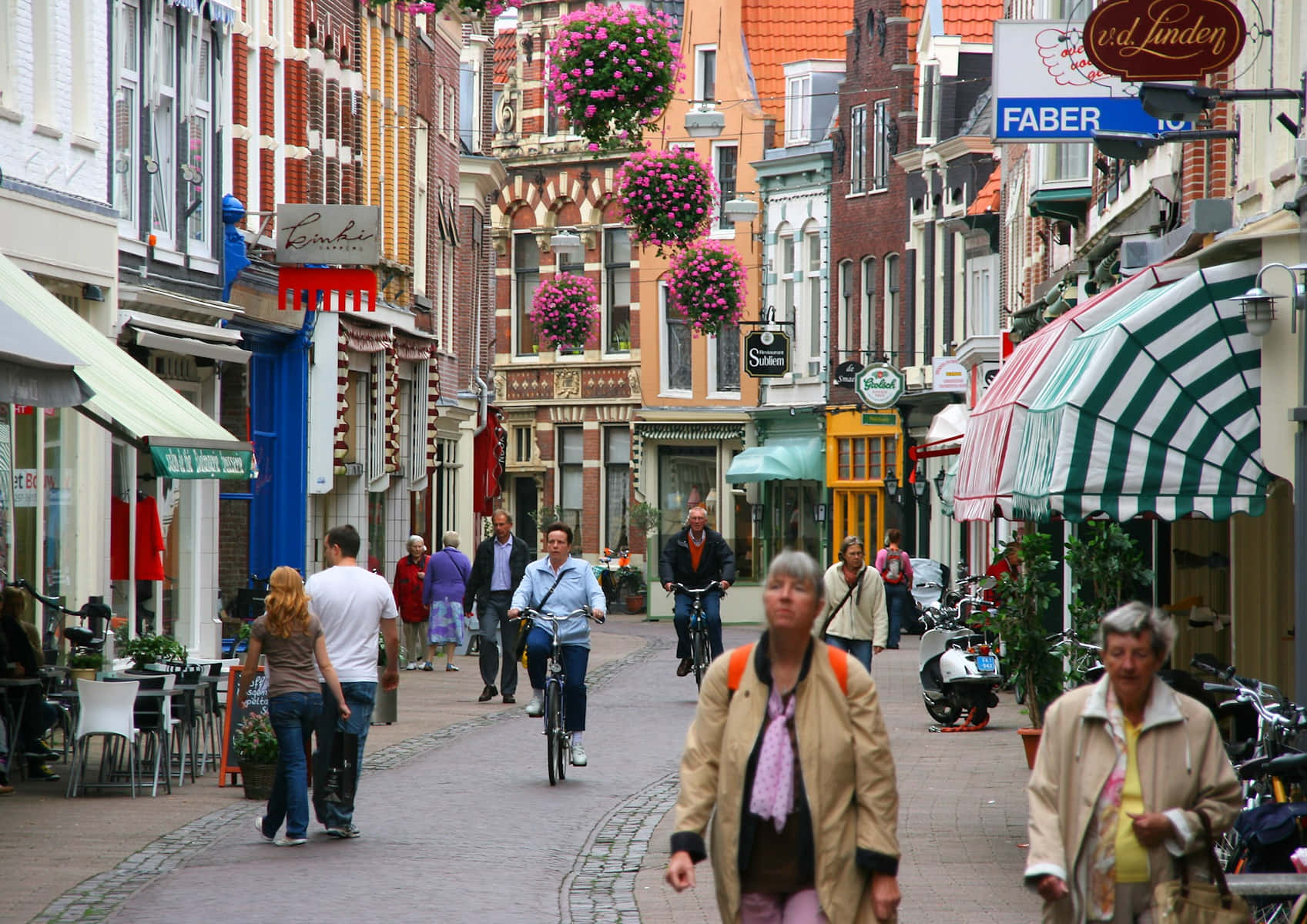 Haarlem City Street Scene Netherlands Wallpaper