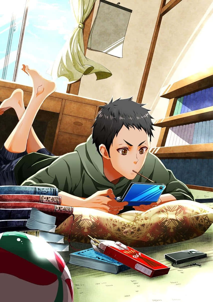 Haikyuu Anime Daichi Playing Wallpaper