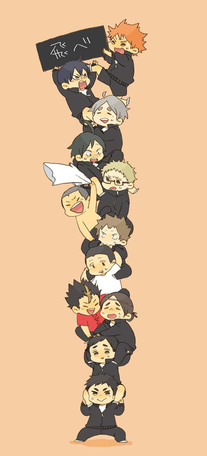 Haikyuu Team Totem Pole Wallpaper