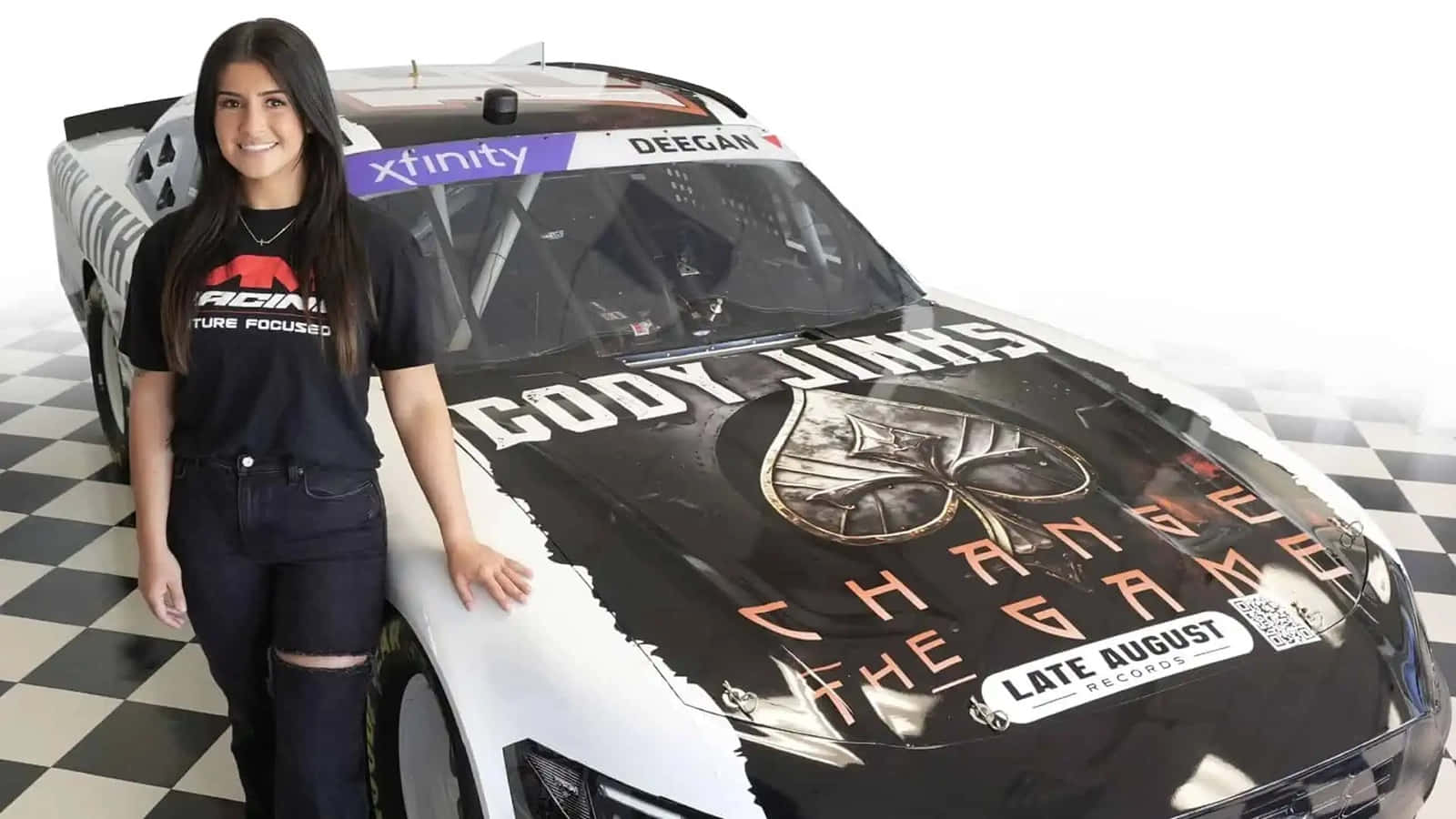 Hailie Deegan N A S C A R Racecar Promotion Wallpaper