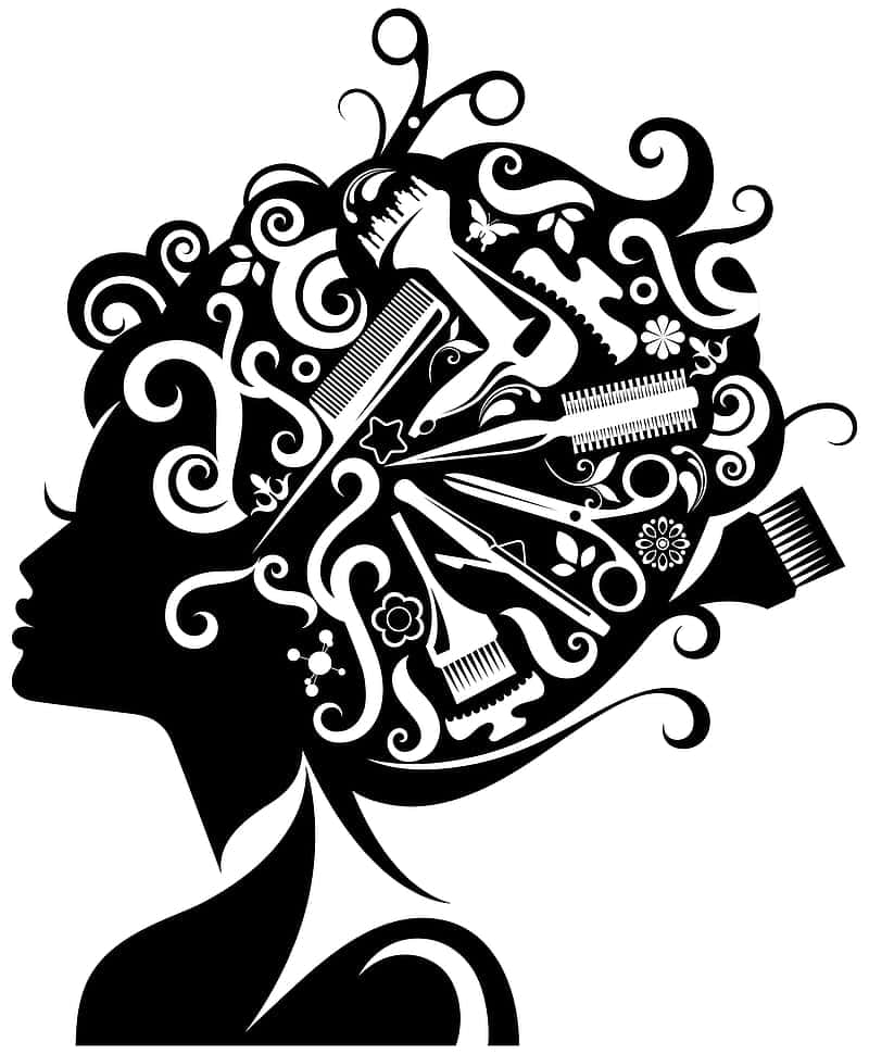 Hair Stylist Silhouette Art Wallpaper