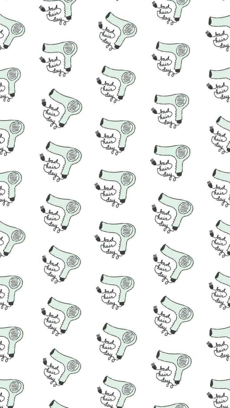 Hairdryer Pattern Hair Stylist Aesthetic Wallpaper