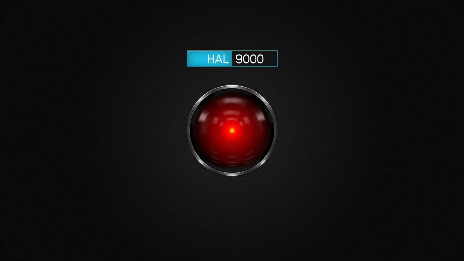 Hal 9000 Gray Background Wallpaper