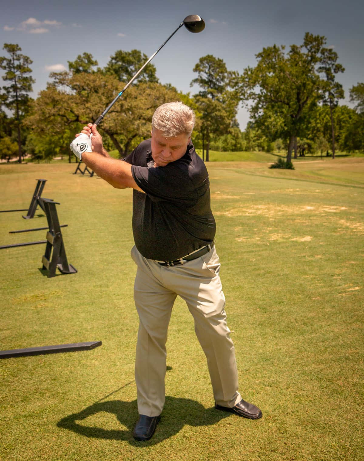 Hal Sutton Performing A Tee Shot Wallpaper