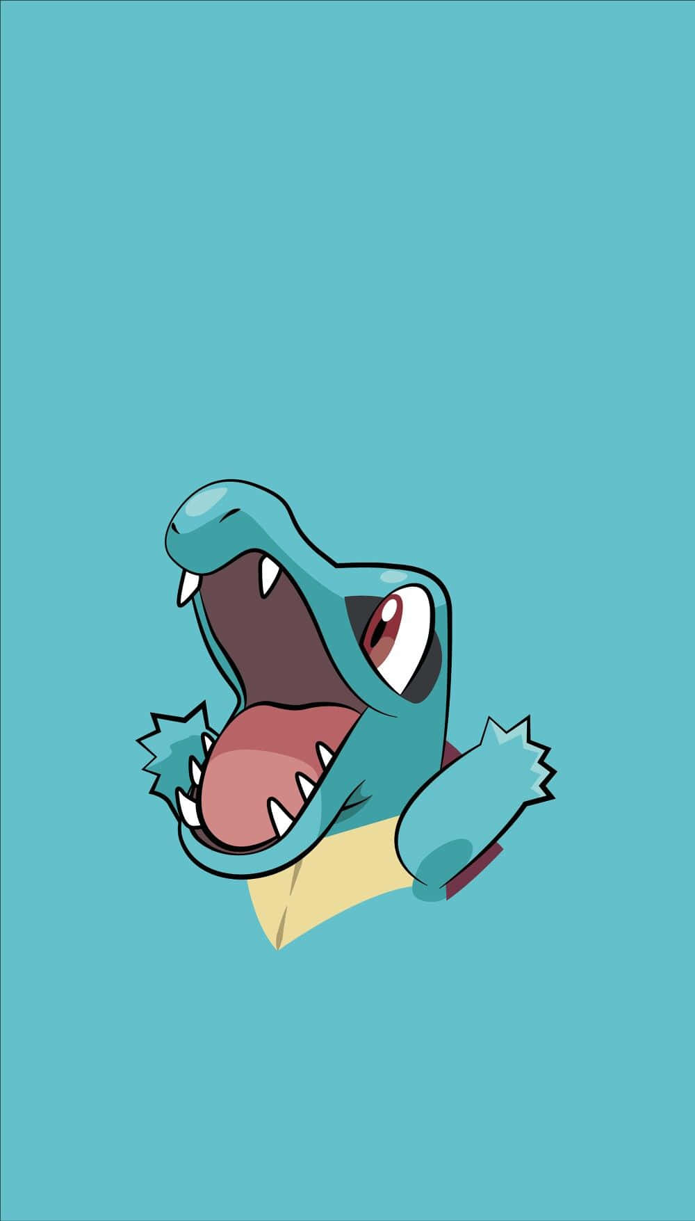 Half Body Shot Of Vibrant Totodile Wallpaper