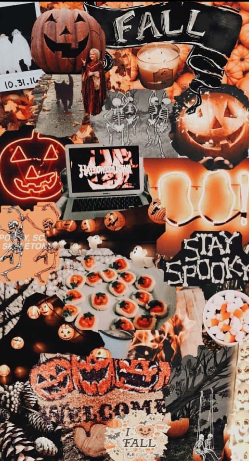 Halloween Collage Aesthetic.jpg Wallpaper