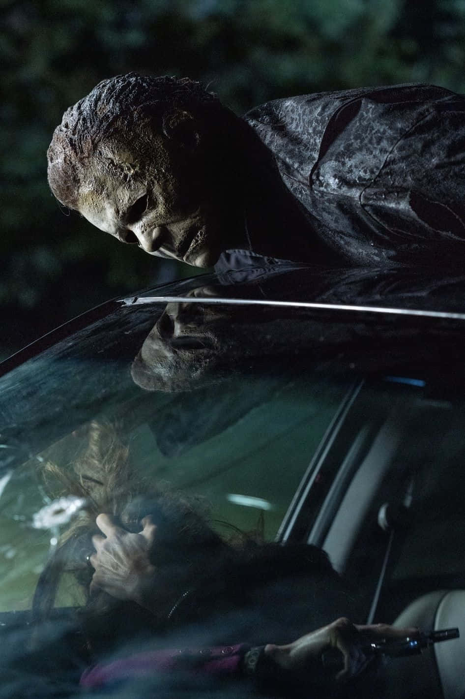 Halloween Ends Michael Myers Car Attack Wallpaper