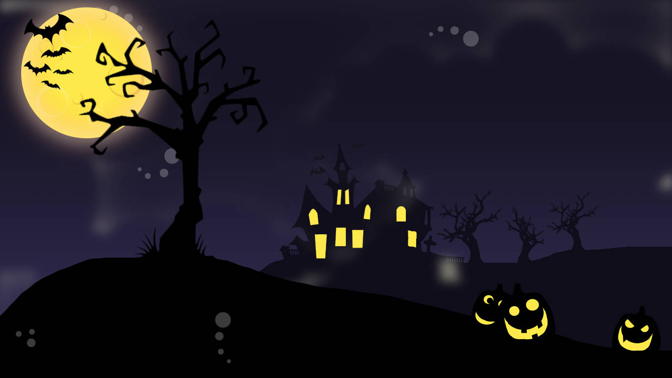 Halloween Haunted House Laptop Art Wallpaper