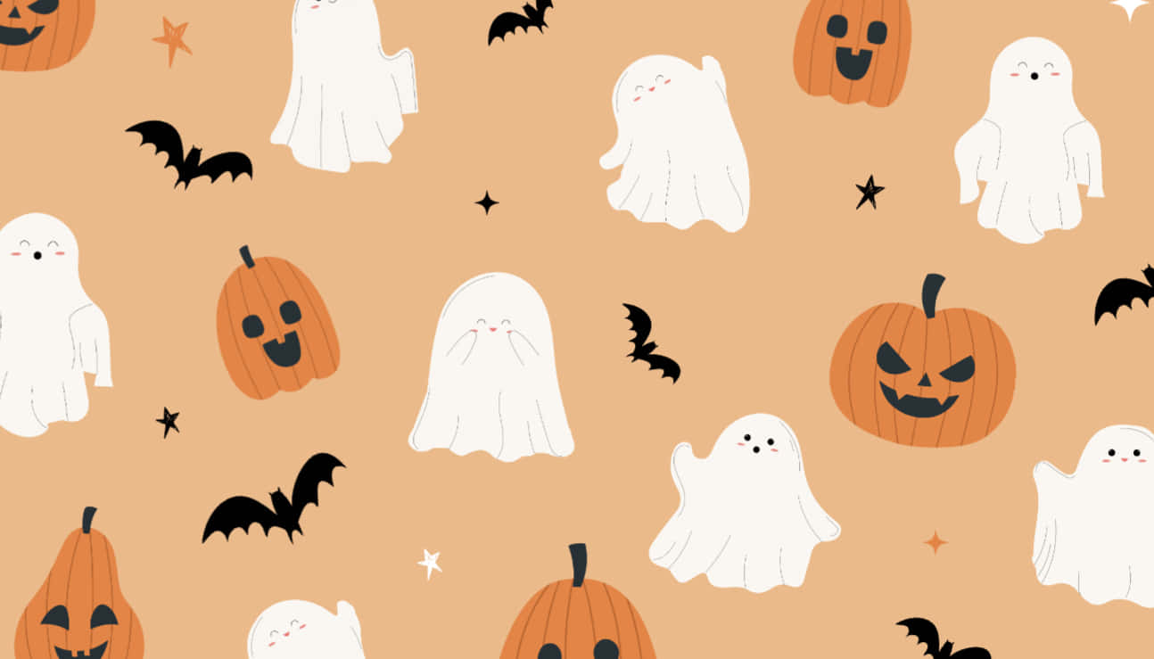 Halloween_ Pattern_ Cute_ Ghosts_ Pumpkins_ Bats.jpg Wallpaper