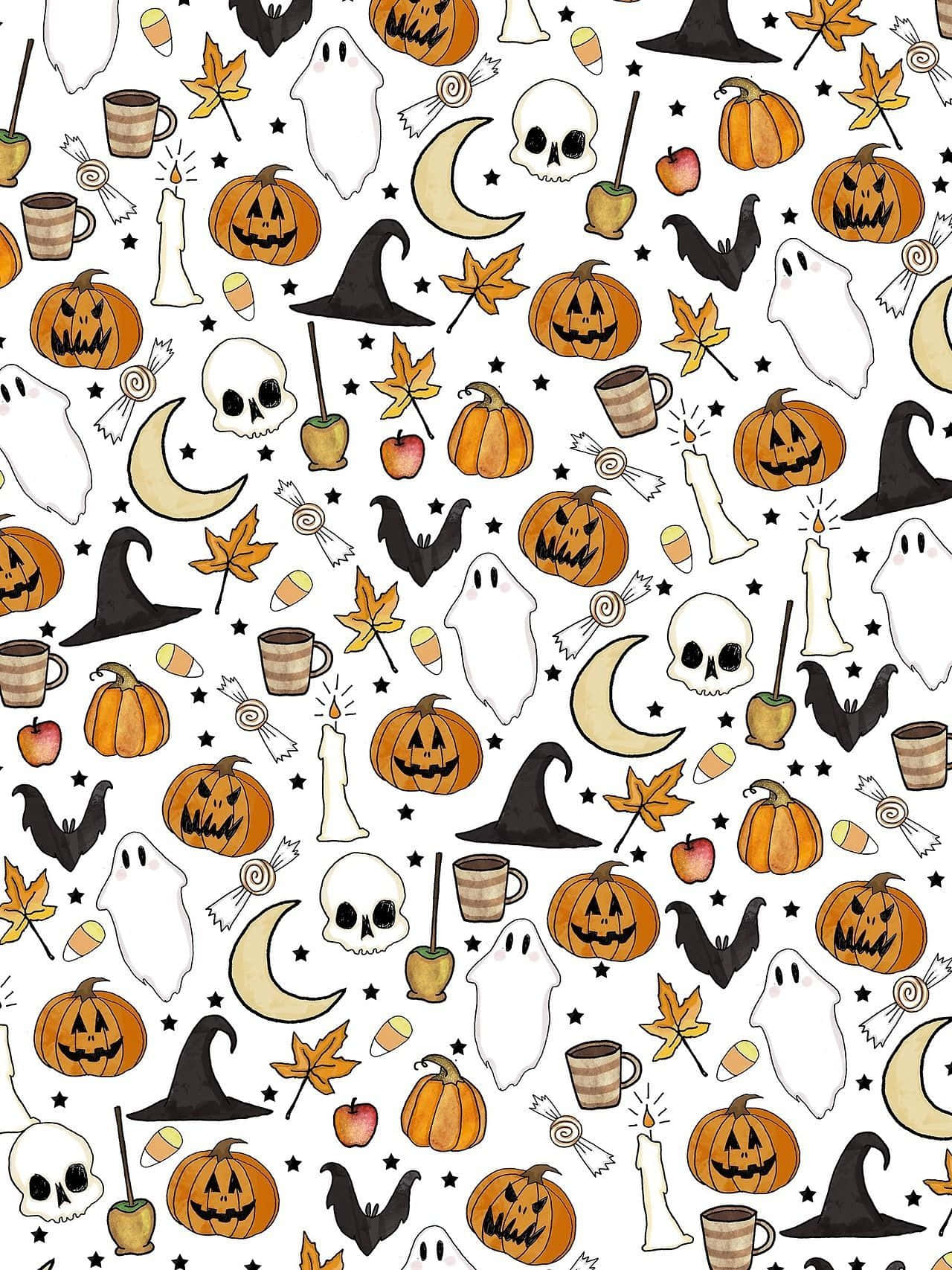 Halloween Pattern Preppy Style Wallpaper