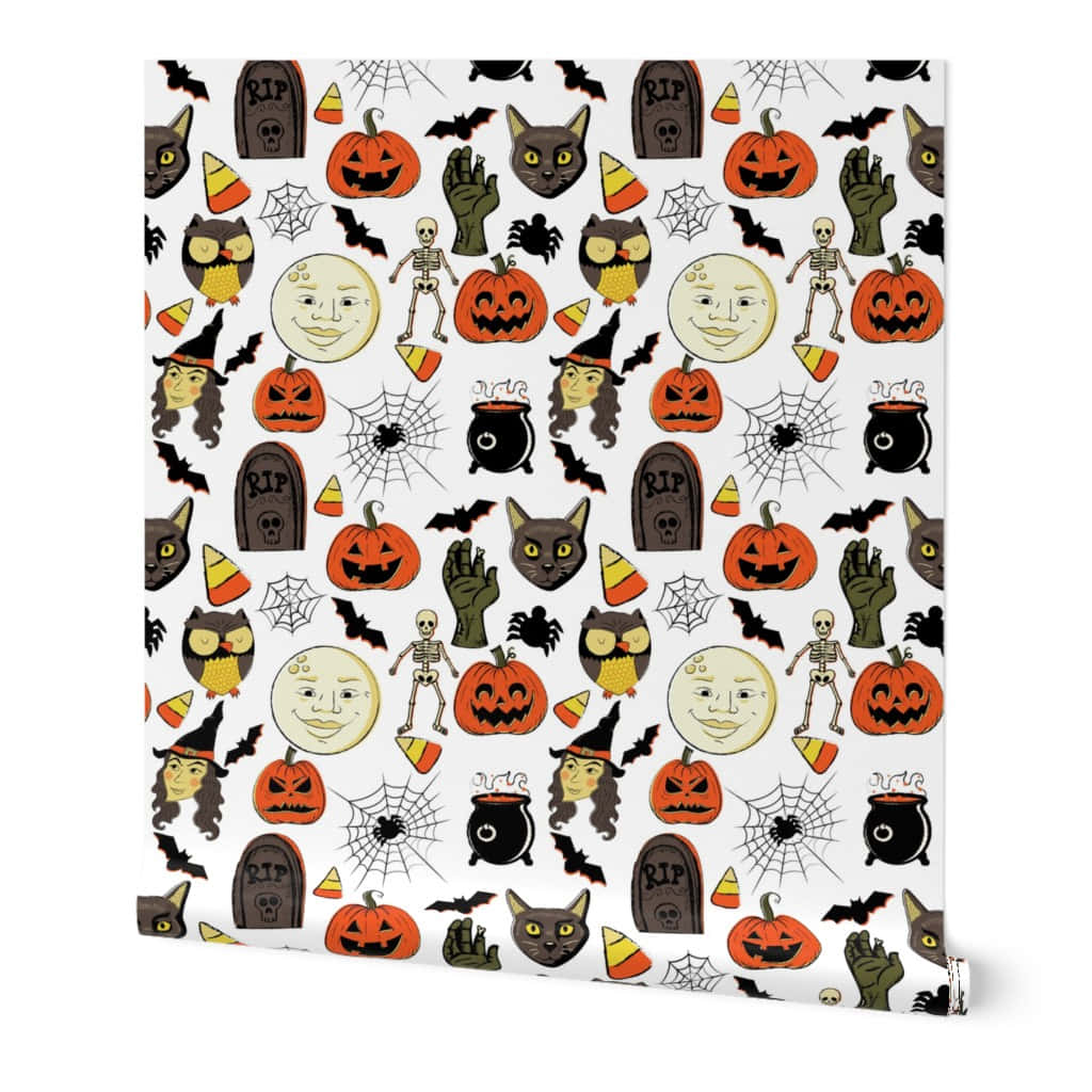 Halloween Pattern Wrap Wallpaper