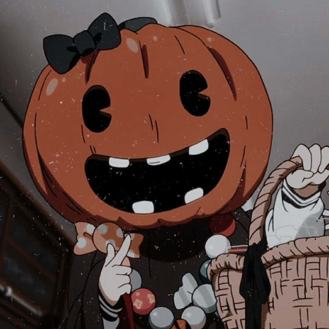 Halloween Pumpkin Head Aesthetic Wallpaper