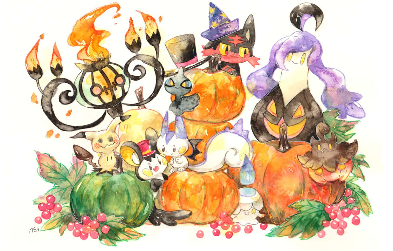 Halloween-y Litwick Wallpaper