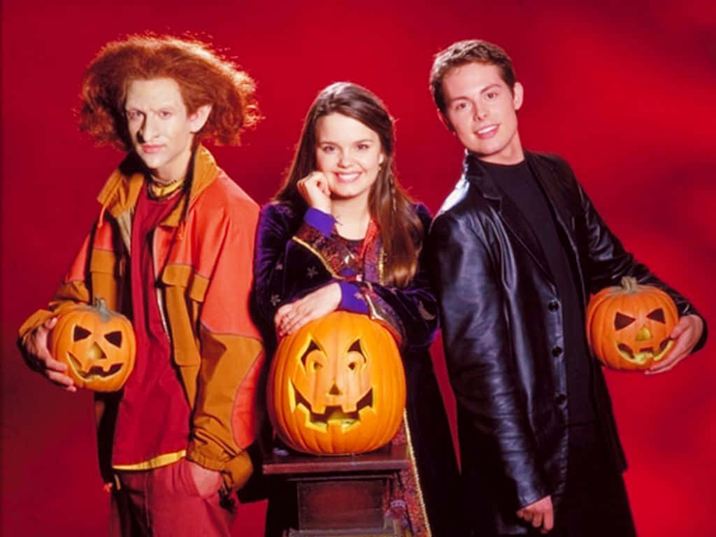 Halloweentown Movie Poster With Main Characters Wallpaper