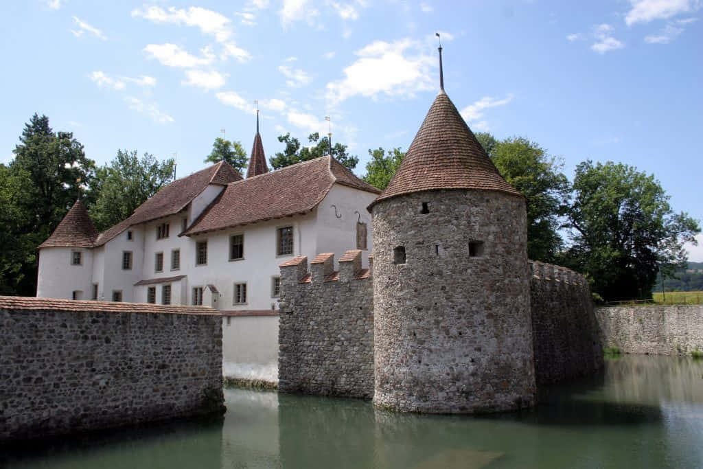 Hallwyl Castle Moat Aarau Wallpaper