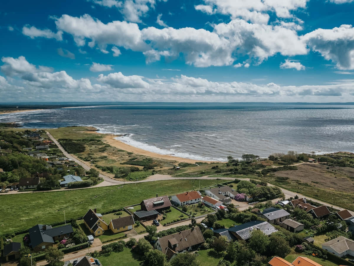 Halmstad Coastal View Sweden Wallpaper