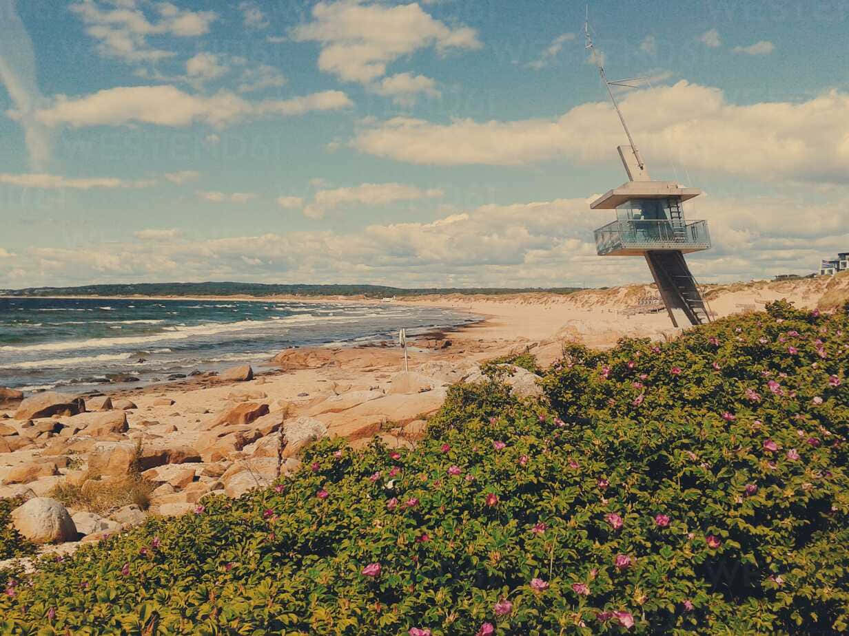 Halmstad Coastal Watchtower Sweden Wallpaper