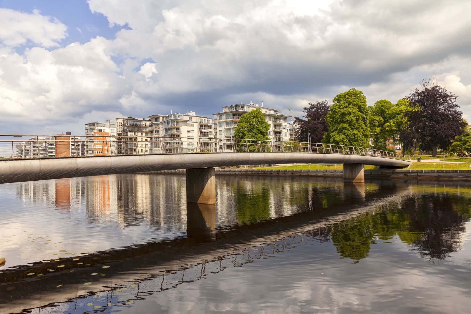 Halmstad River Reflections Wallpaper