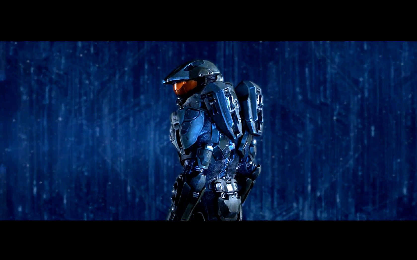 Halo Master Chief Rainy Night Wallpaper