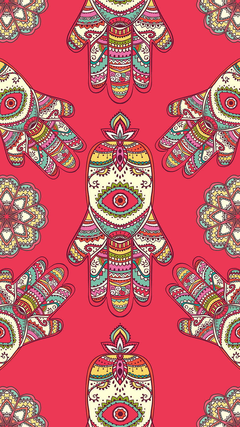 Hamsa Hand Symbol Of Protection And Good Fortune Wallpaper