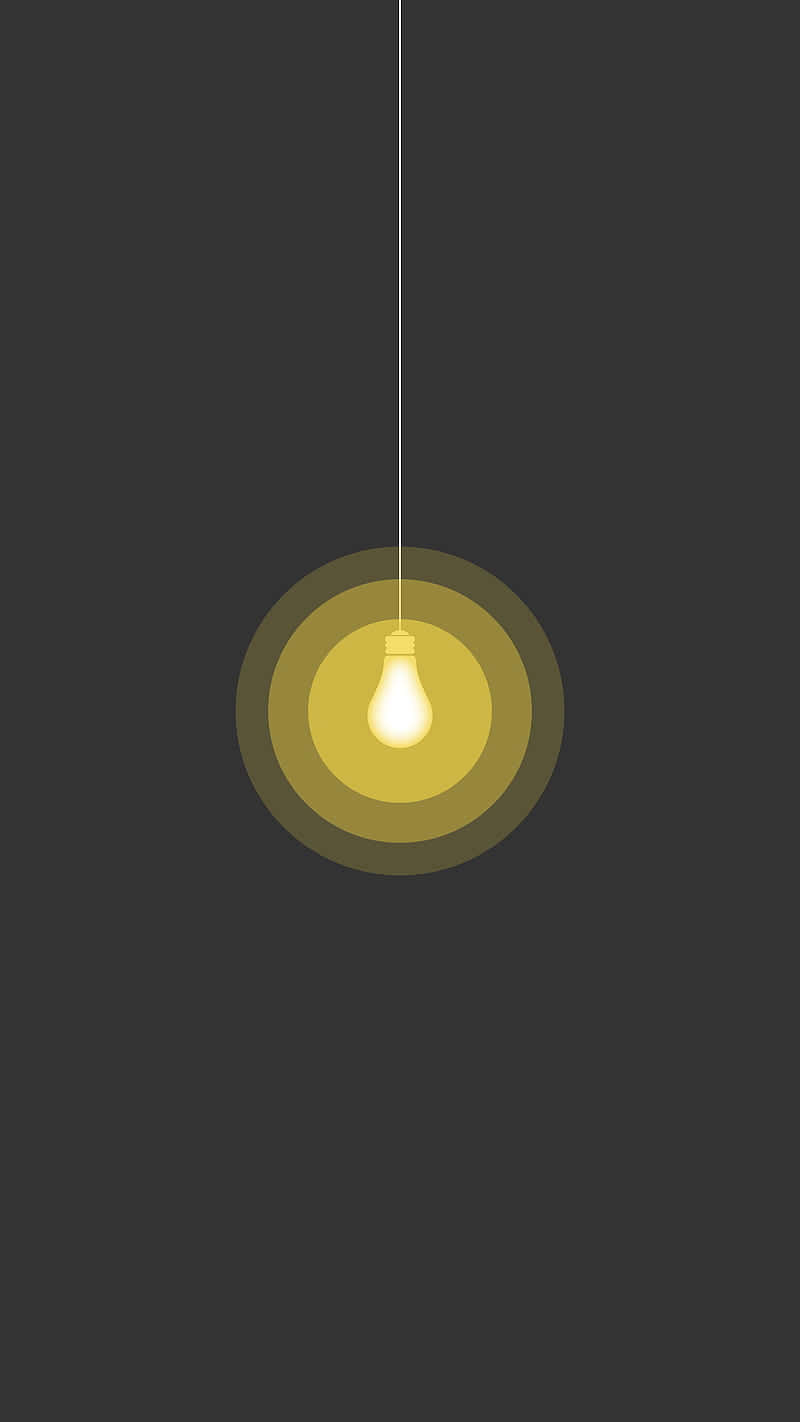 Hanging Lightbulb Minimalist Art Wallpaper