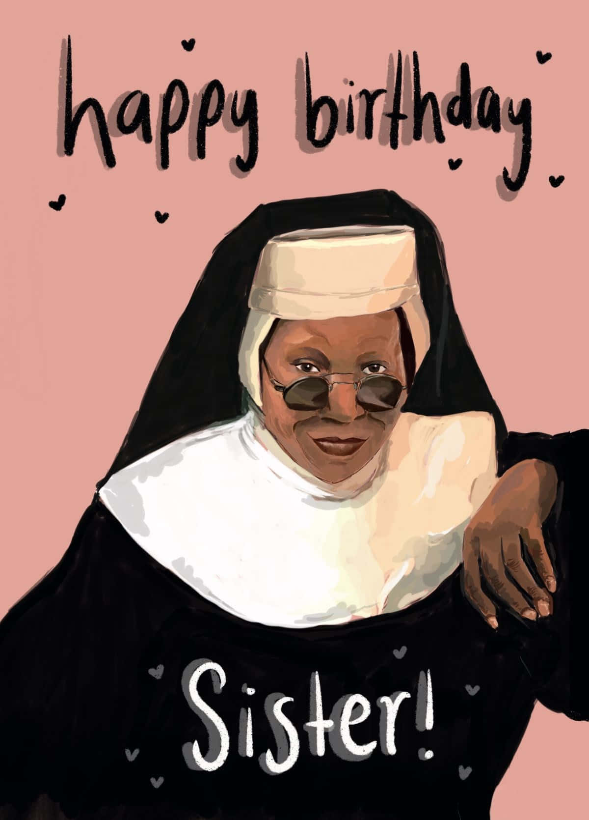 Happy Birthday Nun Greeting Card Wallpaper