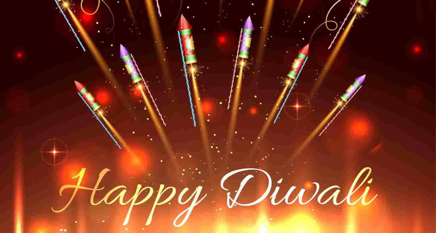 Happy Diwali Rocket Fire Crackers Wallpaper