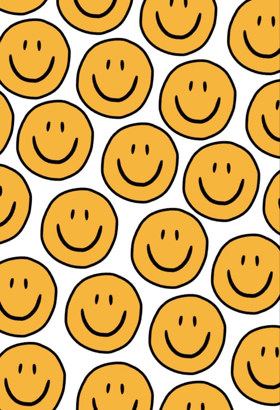 Happy Face Pattern Smile Aesthetic.jpg Wallpaper