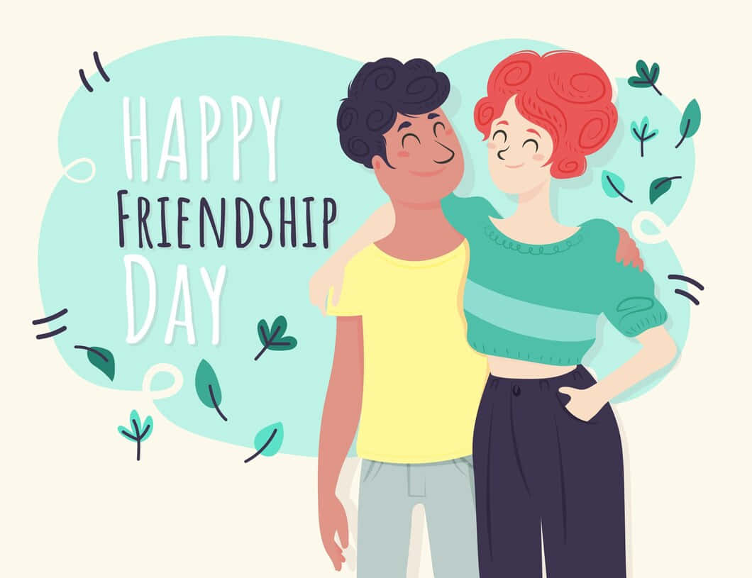 Happy Friendship Day Celebration Illustration Wallpaper