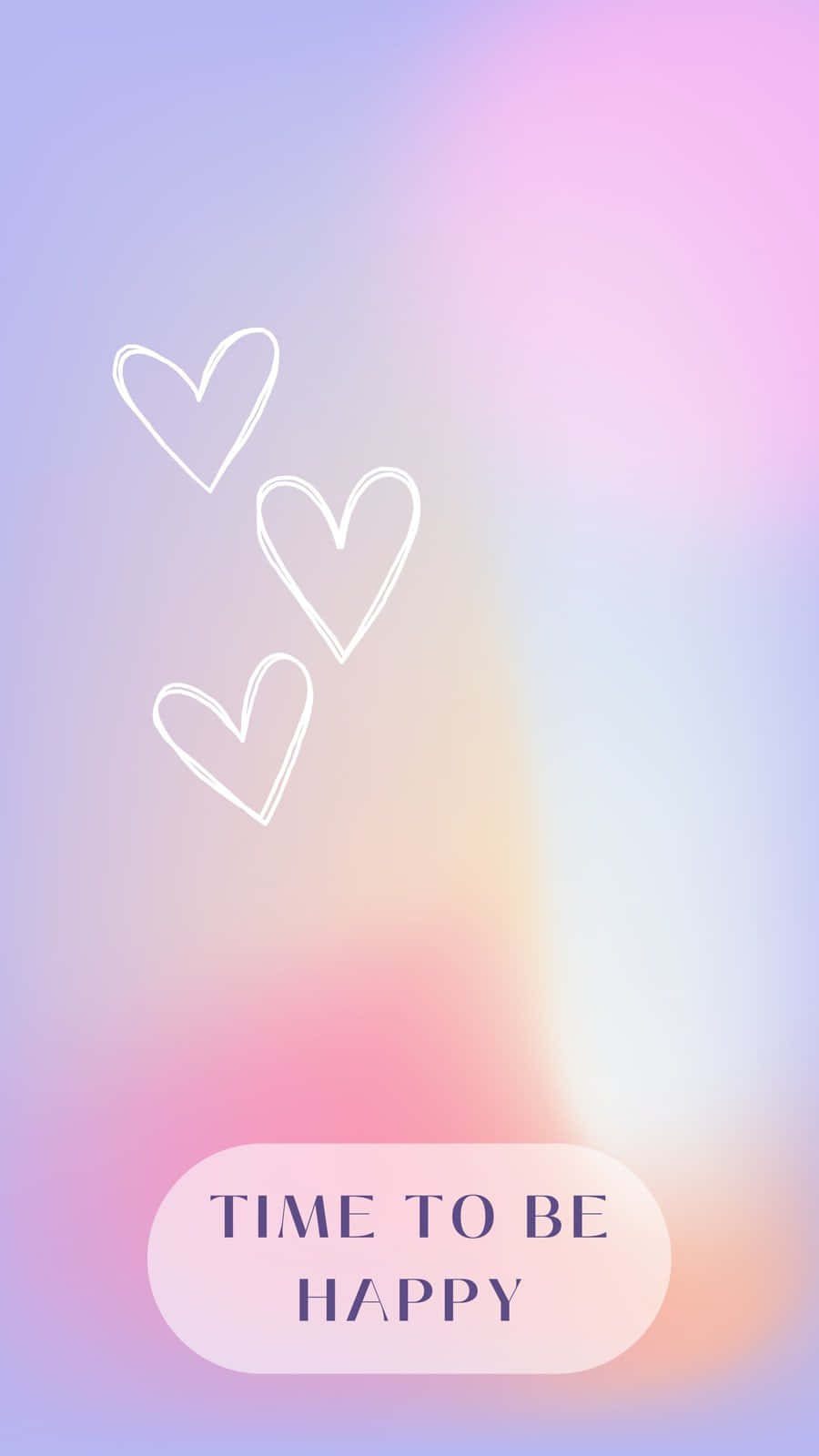 Happy Hearts Gradient Background Wallpaper