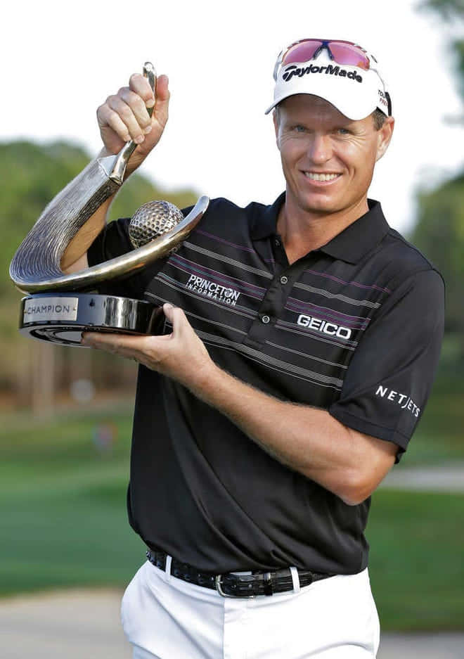 Happy John Senden Holding Trophy Wallpaper