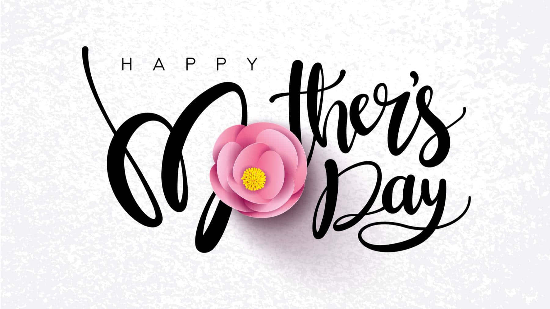 Happy Mothers Day Calligraphy Floral Design Wallpaper