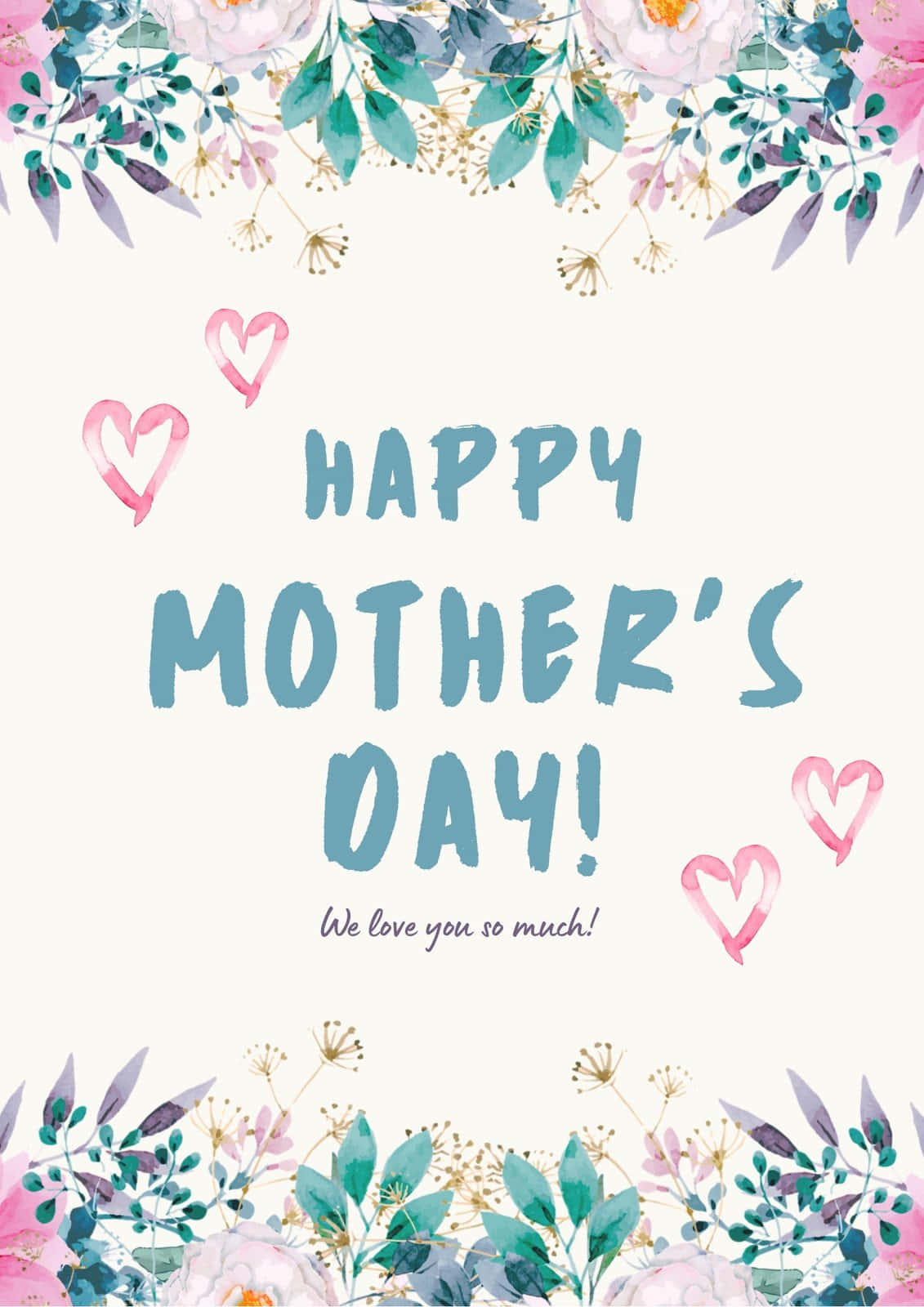 Happy Mothers Day Floral Greeting Wallpaper